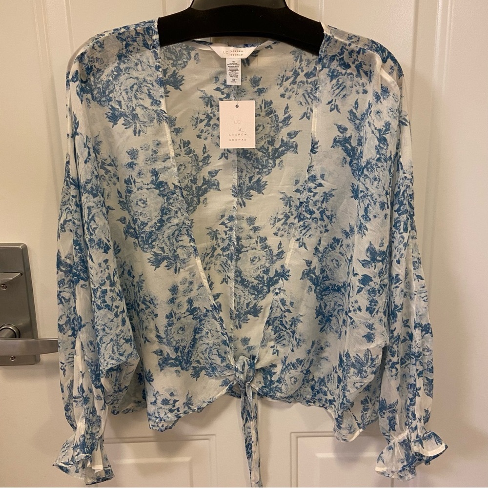 Floral Blue Women's Top